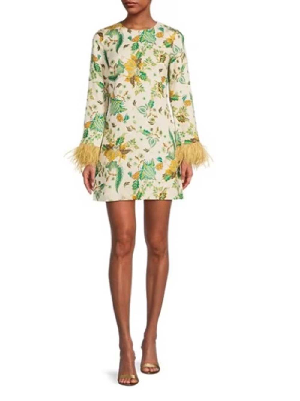 ANTONIO MELANI the Nat Note birds of paradise feather dress